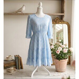 Wonder nation Girls Blue Floral Size Xl Dress